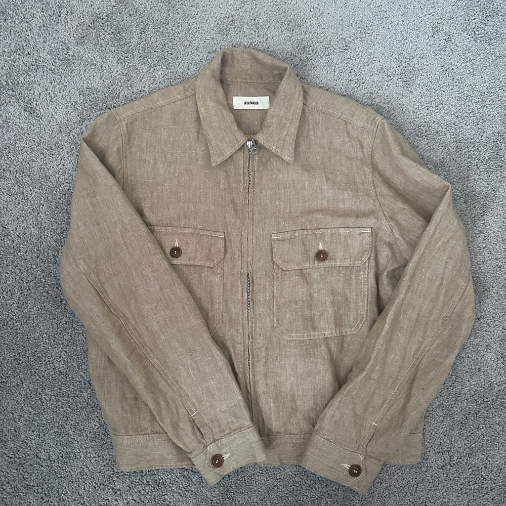 Buck Mason Tan Linen Jacket